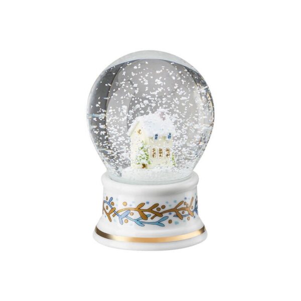 Hutschenreuther - Palla di neve in porcellana 11.9 cm - Collector's Items Christmas Schneekugel 2022