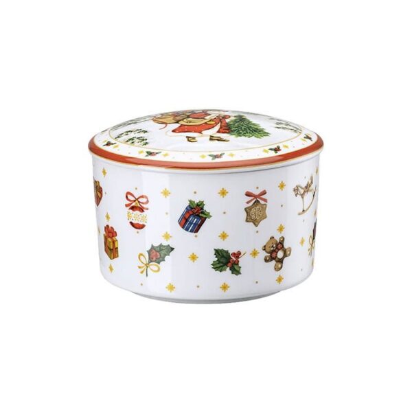 Hutschenreuther - Scatola media in porcellana 10 cm - Happy Christmas
