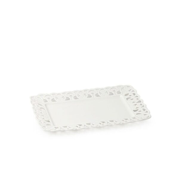 Hervit - Vassoio rettangolare in porcellana 31x21 cm