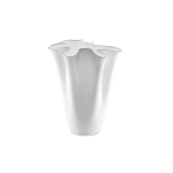 Onlylux - Jarrón blanco de 40 cm - Wave