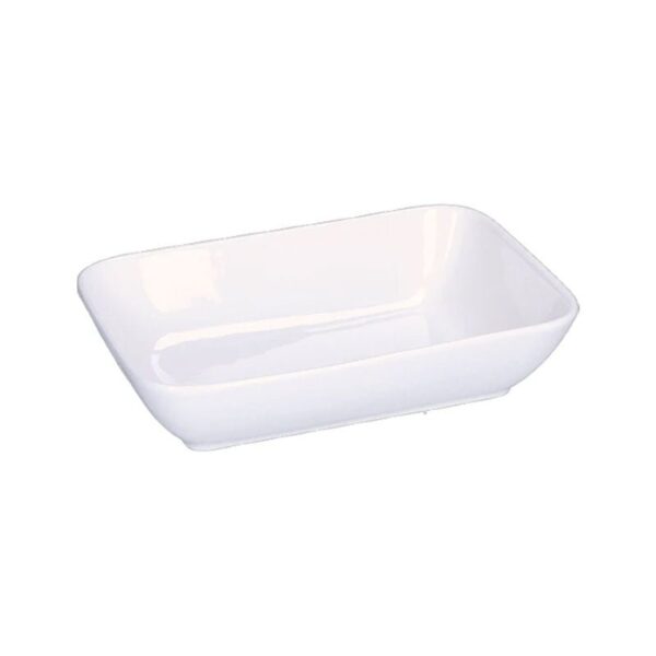 La porcelana blanca - fondo rectangular de plato 22x15
