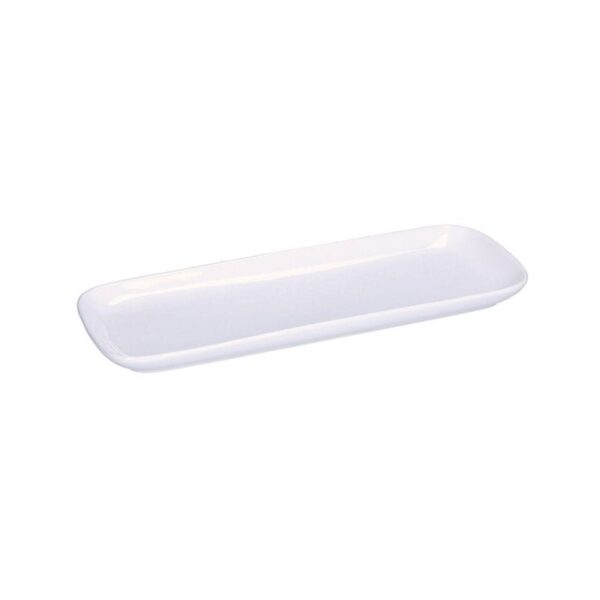 La bandeja de porcelana blanca - rectangular 30x11 cm