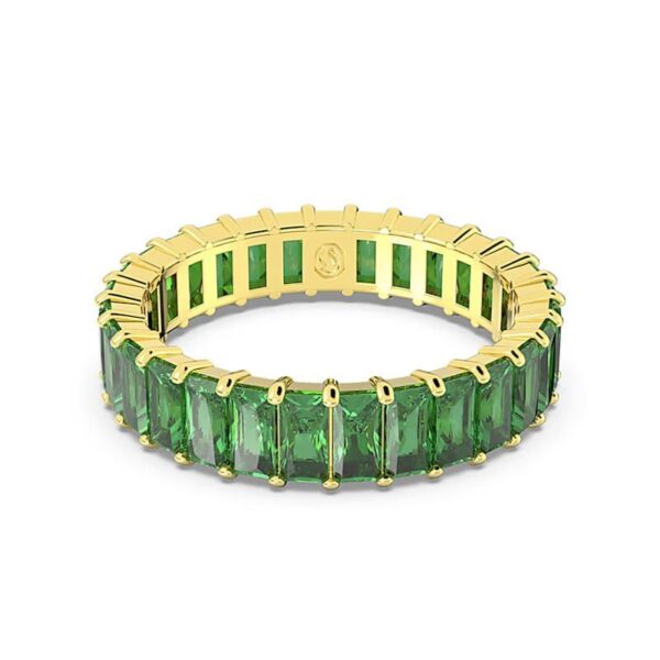 Swarovski - Anello Matrix Taglio baguette, Verde, Placcato color oro, 55