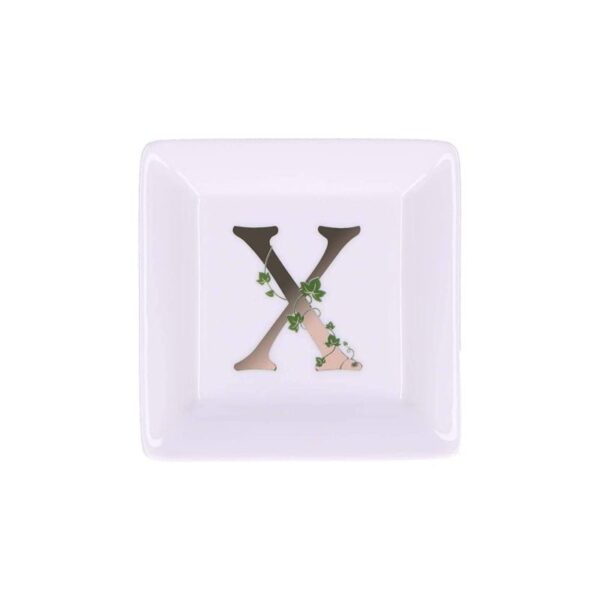 La porcelana blanca - platillo cuadrado &#39;x&#39;