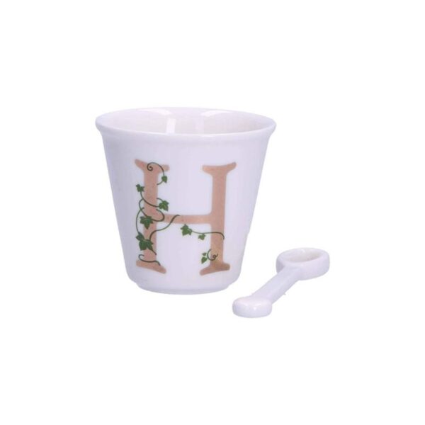 La Porcellana Bianca - Bicchierino 'H' con cucchiaino