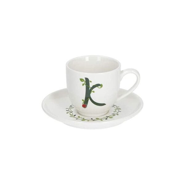 La Porcellana Bianca - Tazza Caffè con Piattino 'K'