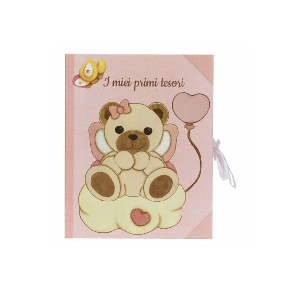 Thun - Scatola ricordi rosa con Teddy