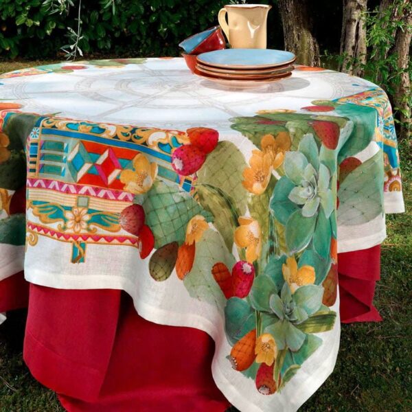 Tessitura Toscana - Tovaglia Mediterraneo Crema 160x230 cm