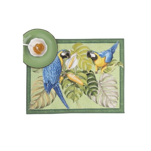 Tessitura Toscana - Set 2 pezzi sottopiatto Verde Ara Mymat 37x48 cm
