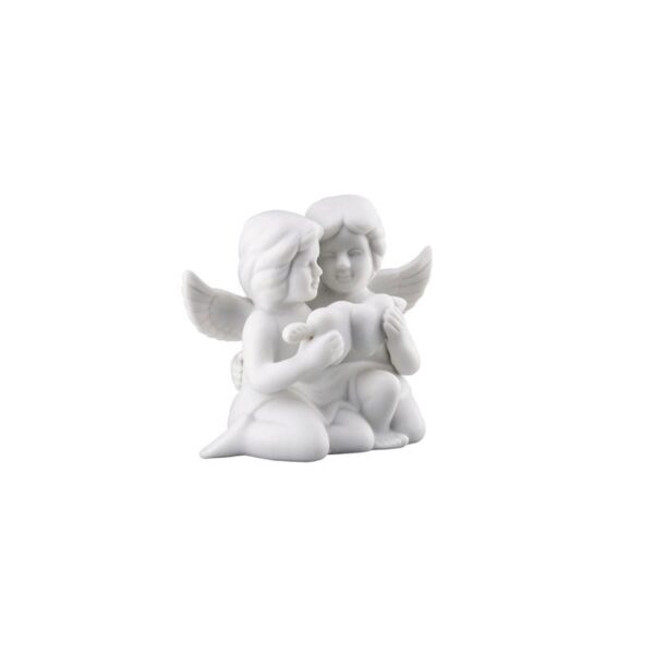 Rosenthal - Coppia Angeli con Cuore 6,5cm - Angels Weiss Matt