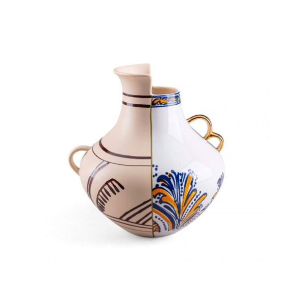 Seletti - Vaso In Porcellana Ø Cm. 22,5 H.25 Hybrid-Nazca
