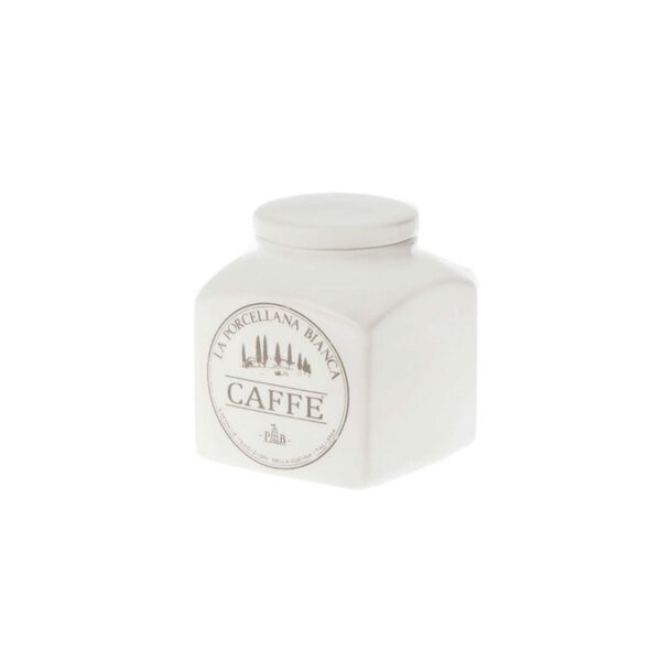 The white porcelain - 1,1 l coffee jar - preserves