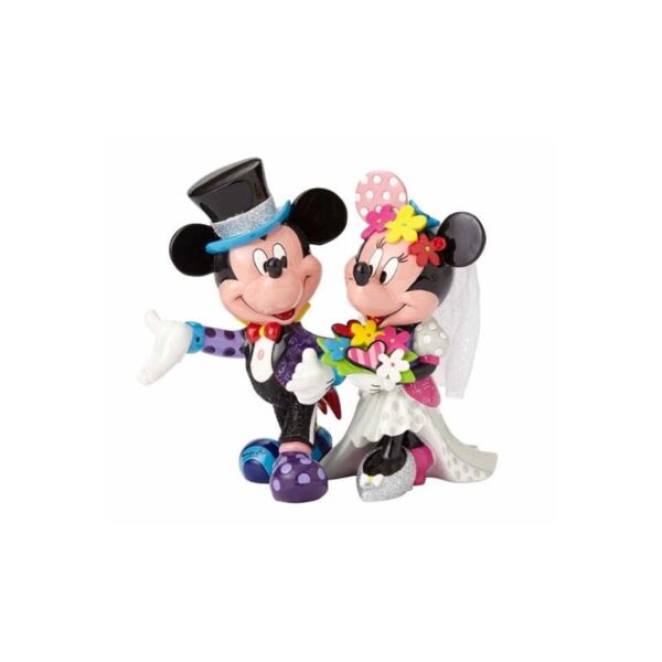 Britto - Figurina Mickey and Minnie Mouse Sposi - Enesco Disney