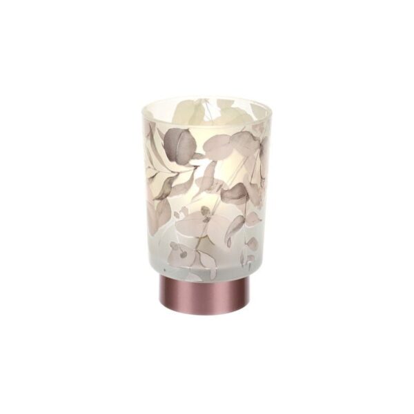 Hervit - Lampada Vetro 10x15 cm Rosa - Botanic