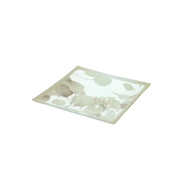 Hervit - Piatto in vetro 20x20 Giallo - Botanic
