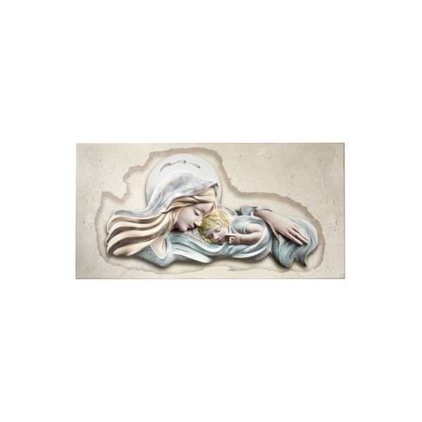 Acca - Quadro Madonna con Bambino… L’Amore Sacro incontra la Natura cm 50x100