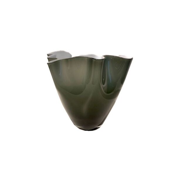 Onlylux - Vaso in vetro soffiato d28 h24 cm Opale/Grey - Wave