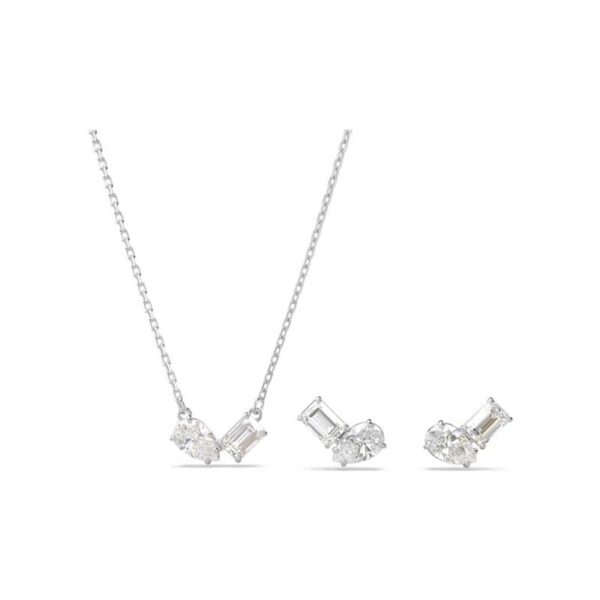 Swarovski - Set Mesmera Taglio misto, Bianco, Placcato rodio