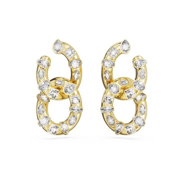 Swarovski - Orecchini Cerchi Intrecciati Color Oro Dextera