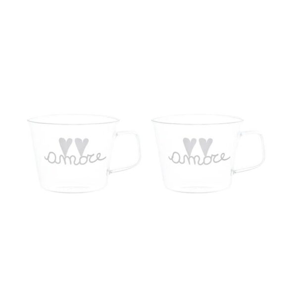 Simple Day - Set 2 tazze colazione - Amore