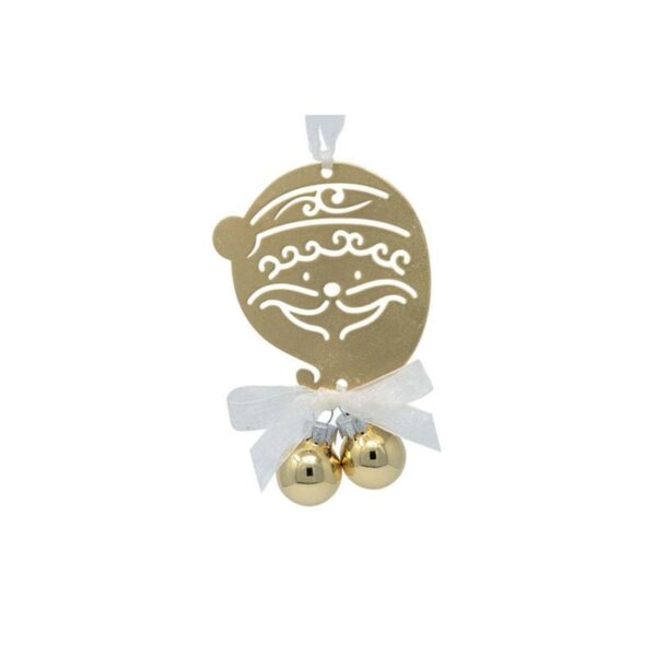 Wald - Set 5 Addobbi natalizi Babbo natale metallo Oro