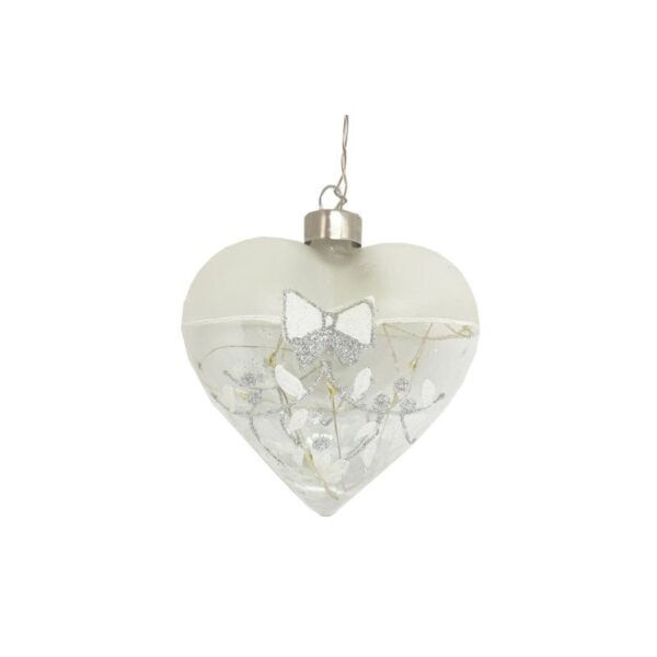 Wald - Cuore con Led 12 cm Argento
