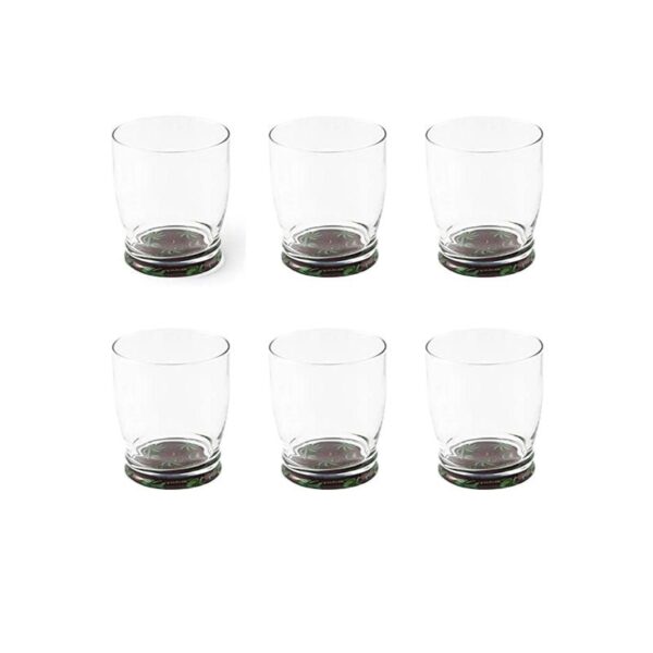 Excelsa - Set 6 Bicchieri Acqua 34 cl Foglie - Afrika