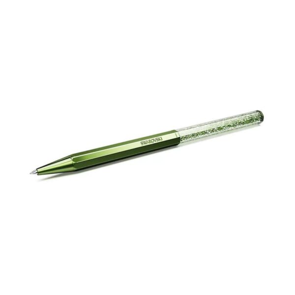 Swarovski - Penna a sfera Crystalline Forma ottagonale, Verde, Laccato verde