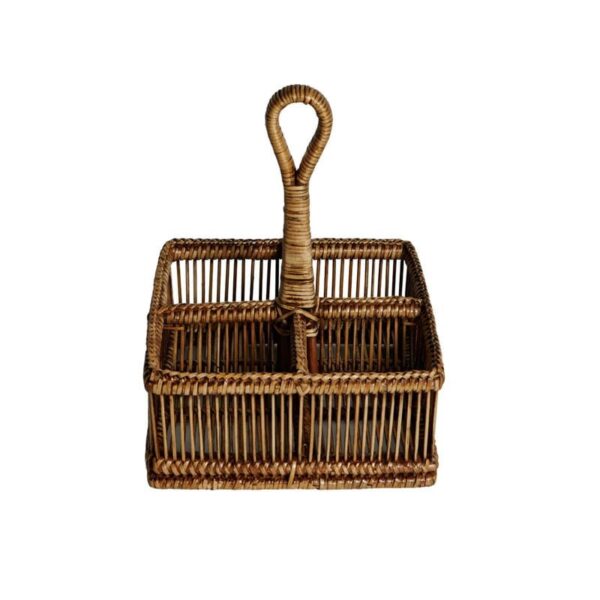 Simple Day - Porta Condimenti in rattan naturale, 22x22x24 cm - Rain