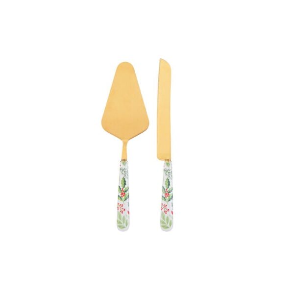 Le Stelle - Set 2 pz Taglia torta Bianco Natale 28 cm
