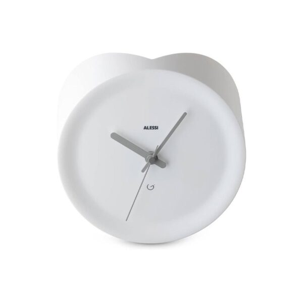 Alessi - Orologio a Spigolo Ø 21 Bianco - Ora Out