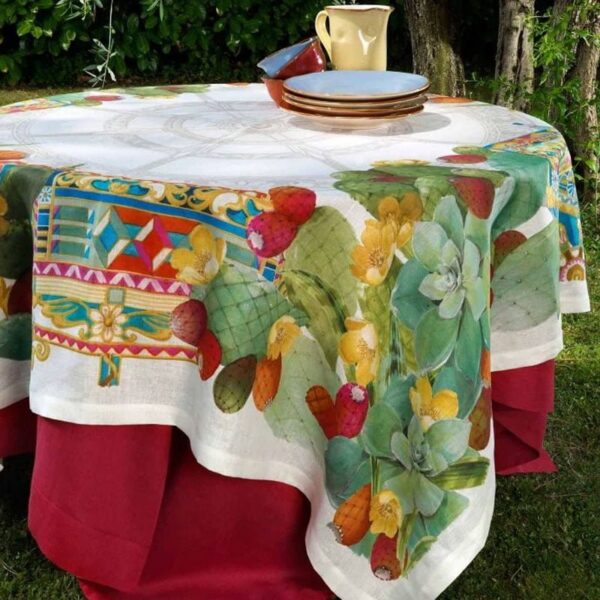Tessitura Toscana - Tovaglia 170x270 cm Crema - Mediterraneo