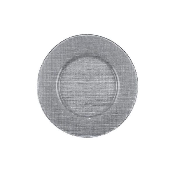 IVV - Sottopiatto Cm.34 Decoro Argento Glitter - Kerala