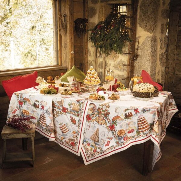 Tessitura Toscana - Tovaglia 170x170 cm Crema - Noel Gourmand