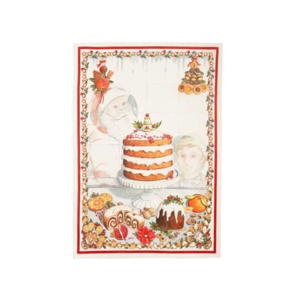 Tessitura Toscana - Strofinaccio 50x70 cm Crema - Noel Gourmand Cake