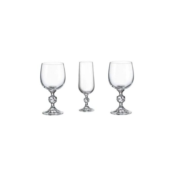 Bohemia Crystal - Set 18 pz Calici Vino Rosso, Vino Bianco e Flute
