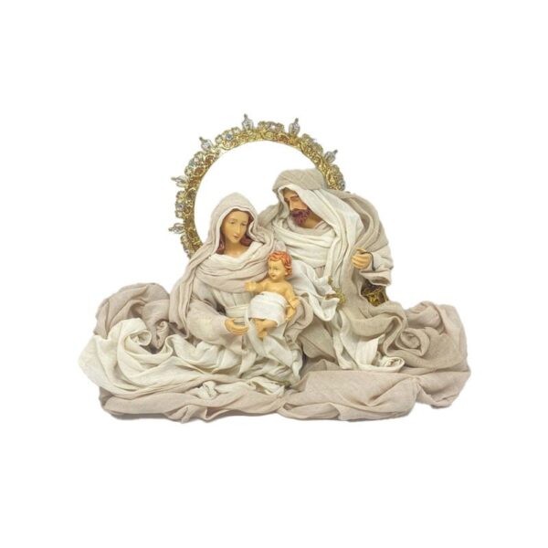 Edg Enzo de Gasperi - Geburt in Harz und weißem Stoff und Elfenbein 45x33 cm - König