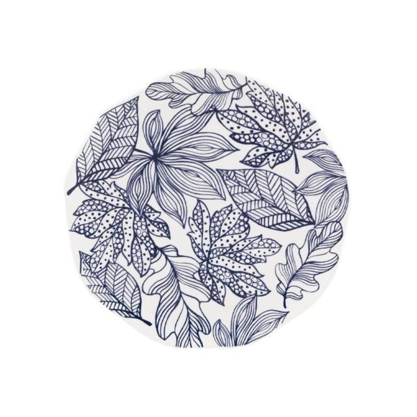 Rose & Tulipani Leaves Blue Piatto Piano 27 cm