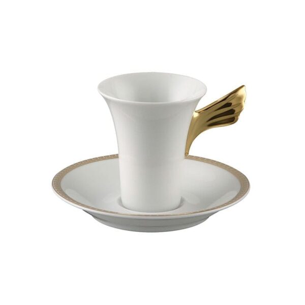 Versace Meandre d'Or Tazza Caffè Espresso Con Piattino