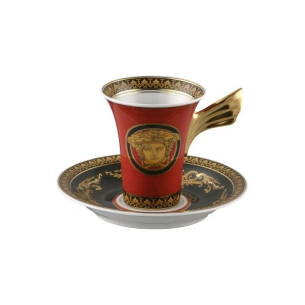 Rosenthal Versace - Tazza da espresso/moka con piattino - Medusa