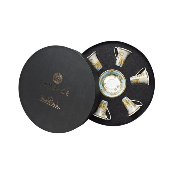 Versace Prestige Gala Bleu Set 6 Tazze Caffè Con Piattino