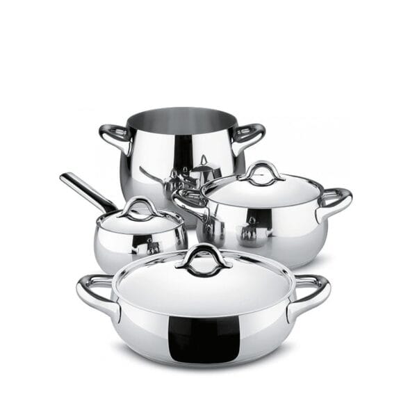 Alessi - Set Di Pentole In Acciaio Inossidabile 7 Pezzi - Mami