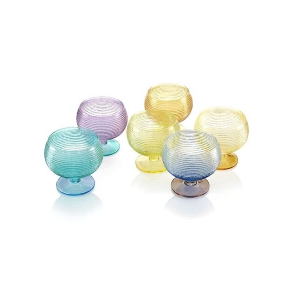 IVV - Set 6 Coppette Gelato Bicolore Cl.43 - Multicolor