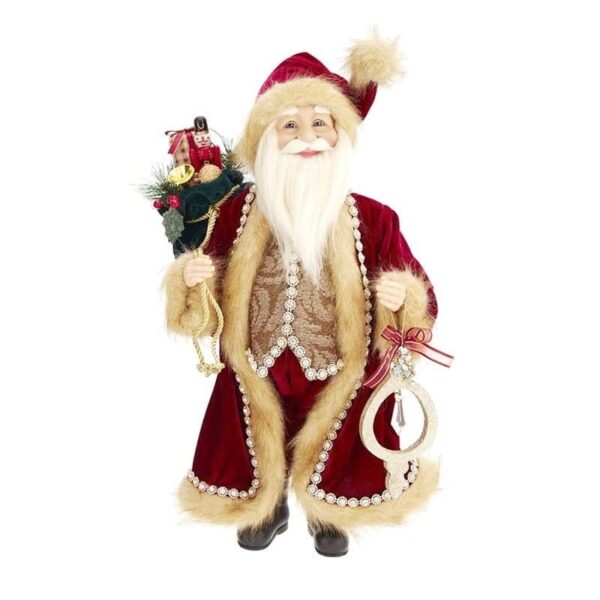 Kurt S. Adler Babbo Natale In Pelliccia Di Kringle Klaus 40 Cm