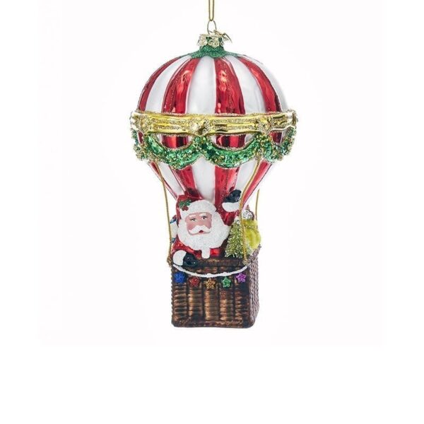 Kurt S. Adler Ornamento Natalizio Babbo Natale In Mongolfiera 14 Cm