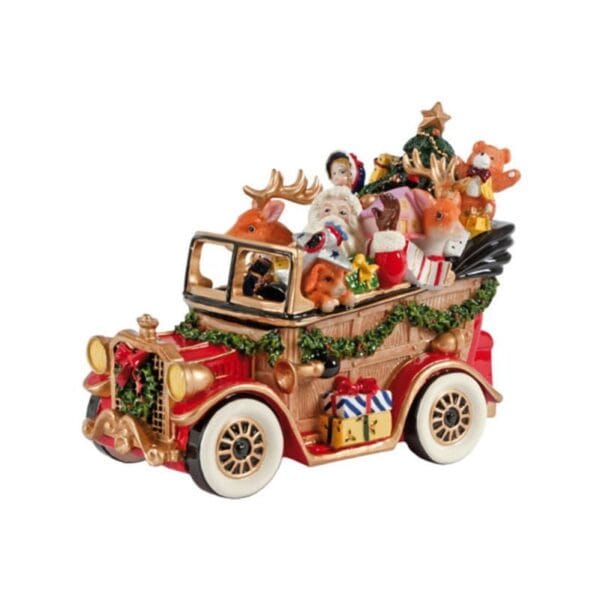 Lamart Carillon Macchina di Babbo Natale in resina 17 cm