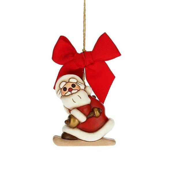 Thun - Addobbo natalizio Babbo Natale sugli sci