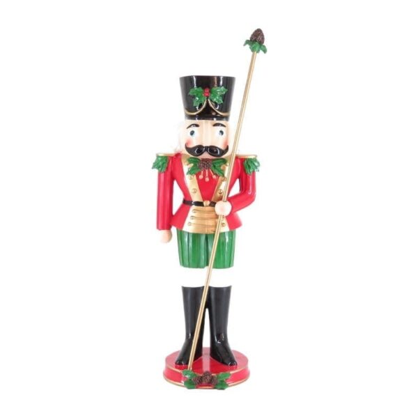 TimStor - Soldatino Schiaccianoci In Resina Rosso 51 cm