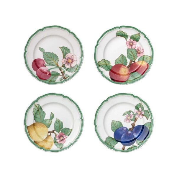 Villeroy & Boch French Garden Modern Fruits Set 4 Pezzi Piatto Dessert 21 cm