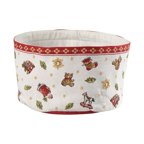 Villeroy & Boch - Cestino gobelin per pane, rosso/multicolore, 15 x 23 cm - Toy‘s Delight